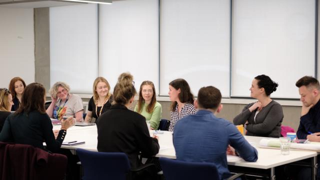 group of people in a meeting